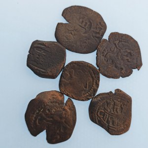 Španělsko / Filip III. Španělský [1578 - 1621] / Konvolut 6ti mincí, bronz Maravedis, Br, 6 ks