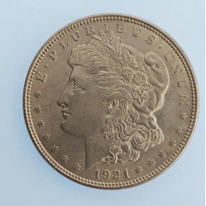 USA / 1 Dollar 1921 Morgan, 27.70 g, 38,05 mm, dr. rys, Ag,