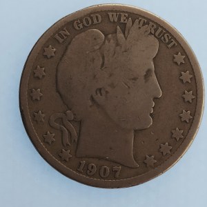 USA / 1/2 Dollar 1907 D, KM#116, Ag,