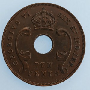 Východní Afrika / 10 Cents 1941, nep. hrana, KM.261, Cu,