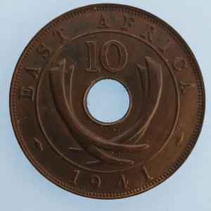 Východní Afrika / 10 Cents 1941, nep. hrana, KM.261, Cu,