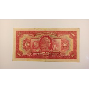 Slovenský štát [1939 - 1945] / 500 K 2.5.1929 sér. D, přetisk, perf. - 2 x SPECIMEN,