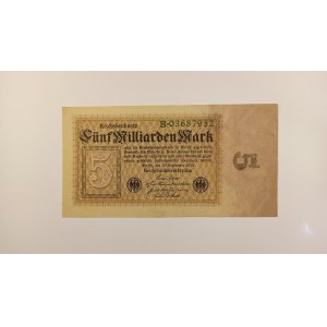 Německo / 5 Milliarden Mark 10.9.1923,