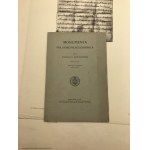 [Krzyżanowski Stanisław] Monumenta Poloniae Palaeographica edidit Stanislaus Krzyżanowski. Tabularum argumenta I-XXVII 1907