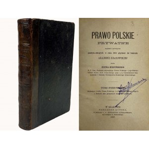 Burzynski Piotr, Polish private law written and dedicated to the memory of the last five hundred years of the Krakow Academy in the year 1864 Volume 1