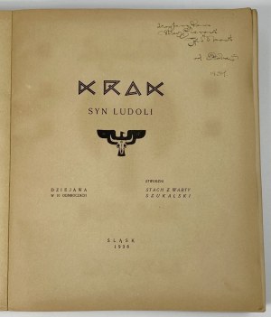 [dedykacja autora!] Szukalski Stanisław (Stach z Warty) Krak syn Ludoli 1938