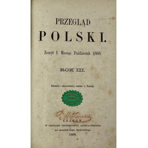 [Kozica] Przegląd Polski. Zeszyt I. Miesiąc Październik 1868. Rok III Kwartał II