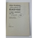 [Autograf!] Ginsberg Allen, Kadysz i inne wiersze [I polskie wydanie]