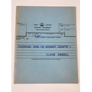 Randell Elaine, Telegrams from the midnight country [dedication by the author to Maria and Stanislaw Gliw].