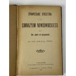 Správa riaditeľa Nowodworského gymnázia v Krakove za školský rok 1909 - 1912