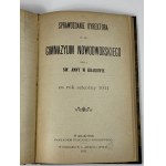 Zpráva ředitele Nowodworského gymnázia v Krakově za školní rok 1909-1912.