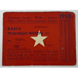 Free admission card for KOZPN. Wisla Krakow Sports Association