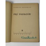Różewicz Tadeusz - Five Poems [1st edition].