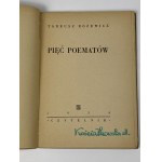 Różewicz Tadeusz - Five Poems [1st edition].