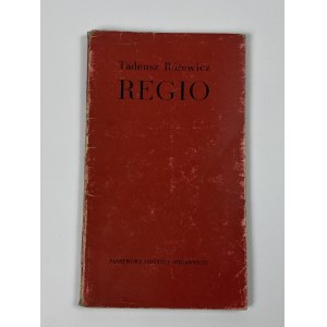 Różewicz Tadeusz, Regio [1st edition].