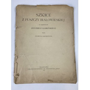 [Kamieński Antoni, Bartkiewicz Zygmunt] Skice z Bielovežského pralesa - 14 kartónov Antoniho Kamińského [Varšava 1912].