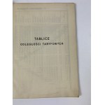 Handy list of tariff distances for conductor teams valid from June 1, 1939