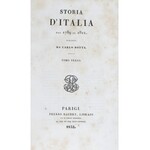 Botta Carlo - Storia D”Italia dal 1789 al 1814. Tom I-IV. Parigi 1832. Presso Baudry, Librajo.