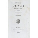 Botta Carlo - Storia D”Italia dal 1789 al 1814. Tom I-IV. Parigi 1832. Presso Baudry, Librajo.