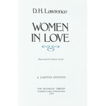 Lawrence D.H. - Women in Love. Illustrated by Dennis Luzak. Pennsylvania 1979. The Franklin Library.