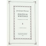 Rousseau Jean Jacques - Political Writings. Translated by G. D. H. Cole. Pennsylvania 1982. The F...