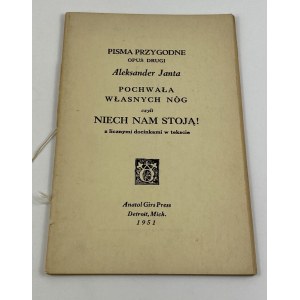 Janta Aleksander - Pisma przygodne opus drugi [oprac. graf. Anatol Girs] [nakład 333 egz.]