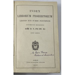 [Indeks ksiąg zakazanych] Index librorum prohibitorum Leonis XIII summi pontificis auctoritate recognitus SSMI D. N. PII PP. XI iussu editus