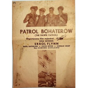 Patrol bohaterów, Warner Bros - ulotka kinowa [1938]