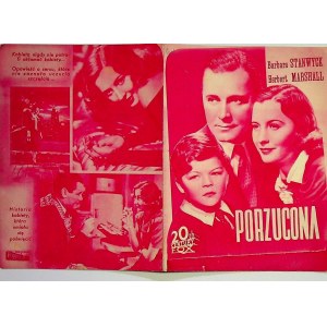 Porzucona, 20 th Century Fox - ulotka kinowa [ok. 1937]