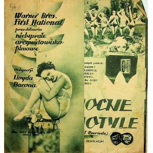 Nocne motyle, Warner Bros - ulotka kinowa [1933]