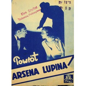 Powrót Arsena Lupina, Metro Goldwyn Mayer - ulotka kinowa [1938]