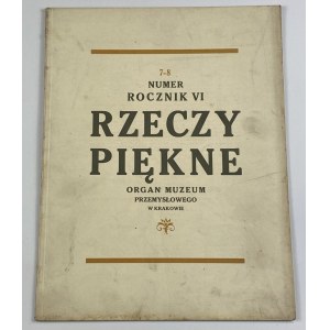 Rzeczy piękne Rocznik VI nr 7-8 [1927][Wystawa książki w Lipsku]