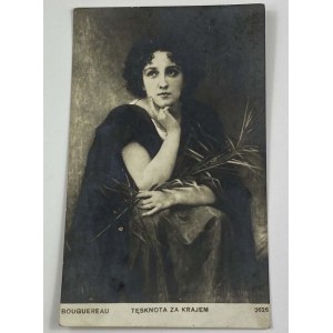 Karta pocztowa - reprodukcja Bouguereau Tęsknota za krajem