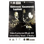 Plakat z autografami Jacka Kaczmarskiego i Zbigniewa Łapińskiego
