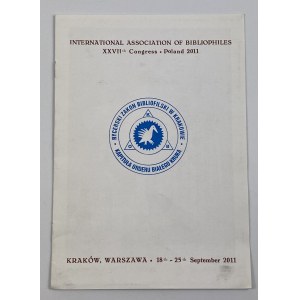 XXVII Kongres Międzynarodowego Stowarzyszenia Bibliofilów - druk konferencyjny