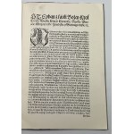 Uniwersał o podwodach czyli rozkazanie Króla Jego Mości Stefana Batorego wytłoczone w Warszawie prze Walentego Łapkę w roku 1578