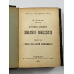 [Klocek] Łagowski Florjan, Historja literatury polskiej w zarysie/ Lange Antoni, Krótki zarys literatury powszechnej/Dobek Władysław, Historja literatury słoweńskiej [słowackiej] podług A. Pypina/Magiera Jan, Rozwój języka polskiego/Krasnowolski Antoni, P