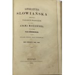 Mickiewicz Adam, Literatura słowiańska wykładana w Kolegium Francuzkiem t. 1-4 w 3 wol.