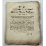 Dziennik Rządowy Wolnego Miasta Krakowa i Jego Okręgu. Kraków 1826