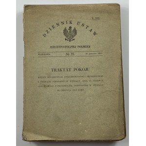 Dziennik ustaw Rzeczypospolitej Polskiej. No 35. R. 1920. Traktat pokoju