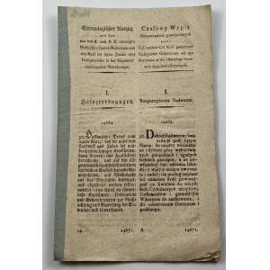 Czasowy Wypis Rozporządzeń powszechnych przez Ces. tudzież Ces. Król. połączone Galicyjskie Gubernium od 1go Kwietnia aż do ostatniego Czerwca 1805 obwieszczony