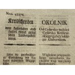 Okólnik od Cesarsko tudzież Cesarsko Królewskiego galicyjskiego Gubernium. Względem przyzwoitszego zarządzenia dochodów wagi mieyskiey Krakowskiey