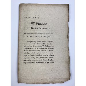 Rozporządzenie Senatu Wolnego Miasta Krakowa dotyczące cechów starozakonnych