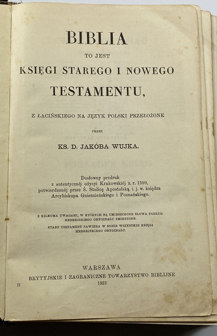 Księgi Starego I Nowego Testamentu Ze Skrótami Biblia to jest Księgi Starego i Nowego Testamentu [Biblia Jakuba Wujka