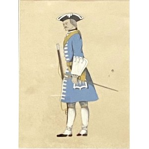 Karabinier - akwarela na papierze, początek XIX-go wieku