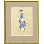 Karabinier - akwarela na papierze, początek XIX-go wieku