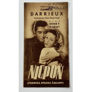 Nicpoń - ulotka kinowa [1936][Kino Apollo]