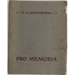 ROSTWOROWSKI - PRO MEMORIA