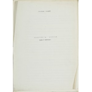 Wlastimil Hofman (1881-1970), Maszynopis niewydanej książki Stanisława Zadęckiego Wlastimil Hofman. Życie i twórczość z prawem do wydania