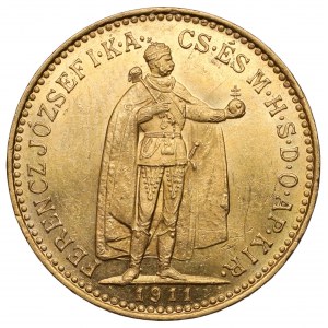 Maďarsko, František Jozef I., 10 korún 1911 KB